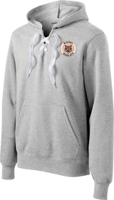 Biggby Bobcats Lace Up Pullover Hooded Sweatshirt